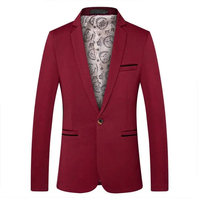 British's Style Casual Slim Fit Suit Jacket Male Blazers Men Coat Terno Masculino Plus Size 5XL Markonline