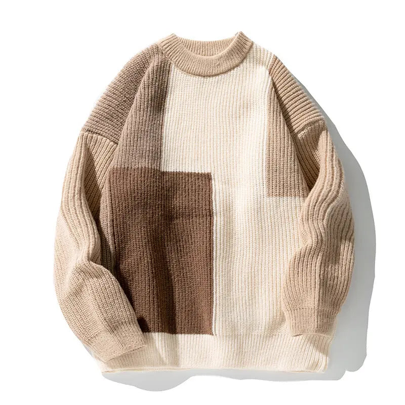 Color block splicing sweater for men Markonline