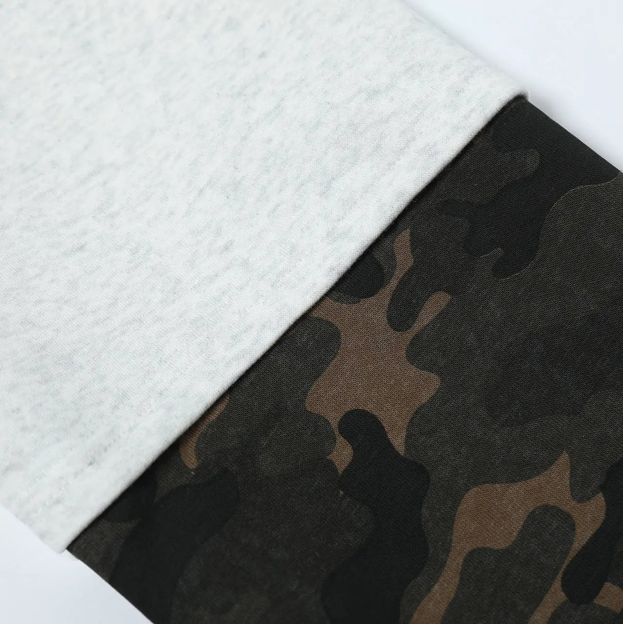 Retro camouflage color blocked fake two-piece lapel polo shirt Markonline