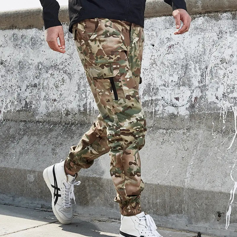 Mege Brand Men Fashion Streetwear Casual Camouflage Jogger Pants Tactical Military Trousers Men Cargo Pants for Droppshipping Markonline