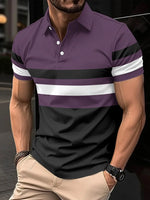 Polo striped men's sports polo shirt top Markonline