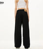 Black Straight Jeans for Men and Women Loose Fit Trendy Slim Wide Leg Stacked Long Pants Markonline