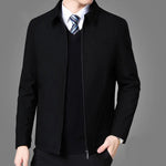 Mens Jackets And Coats Turn Down Collar Men Winter Jacket Zipper Side Pocket Men's Clothing Fashion Long Sleeve Coat Men Markonline