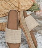 White Boho Woven Non-slip Wedge Slippers Markonline