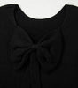 Black Bow Backless Bubble Sleeve Sweater Dear-Lover Dropshipping
