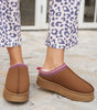 Chestnut Contrast Print Suede Plush Lined Snow Boots Markonline