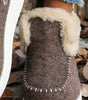 Coffee Suede Stitching Patchwork Plush Lined Anklet Boots Markonline