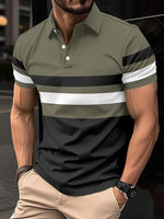 Polo striped men's sports polo shirt top Markonline