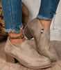 Philippine Gray Tulip Opening Suede Ankle Boots Dear-Lover Dropshipping