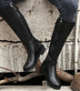 Black Side Zipper Knee High Chunky Low Heel Boots Dear-Lover Dropshipping