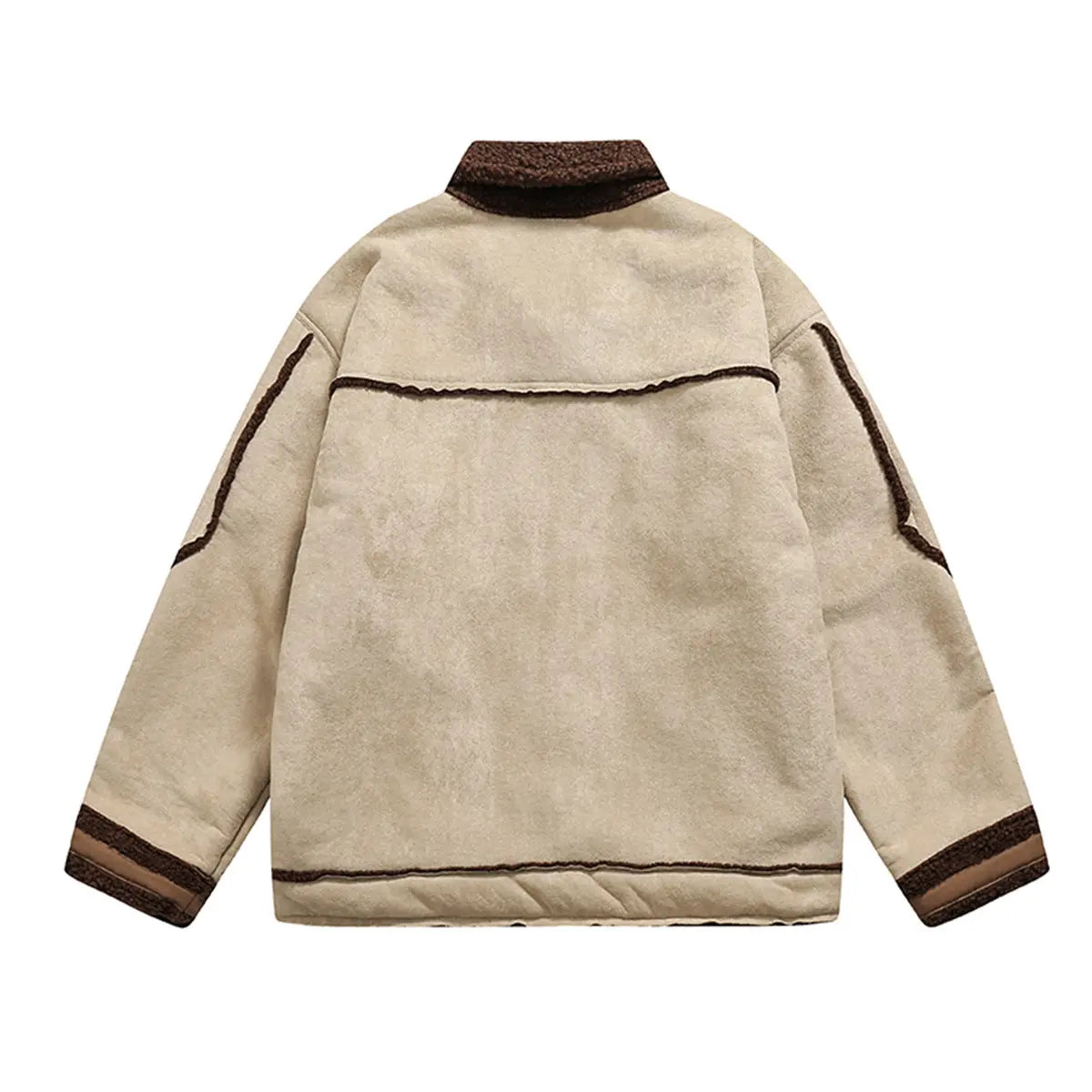 Suede lamb wool cotton coat jacket