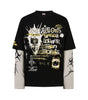 Fake two punk T-shirts with long sleeves Markonline
