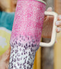 Pink Leopard Gradient 40oz Stainless Steel Thermos Travel Cup Dear-Lover Dropshipping