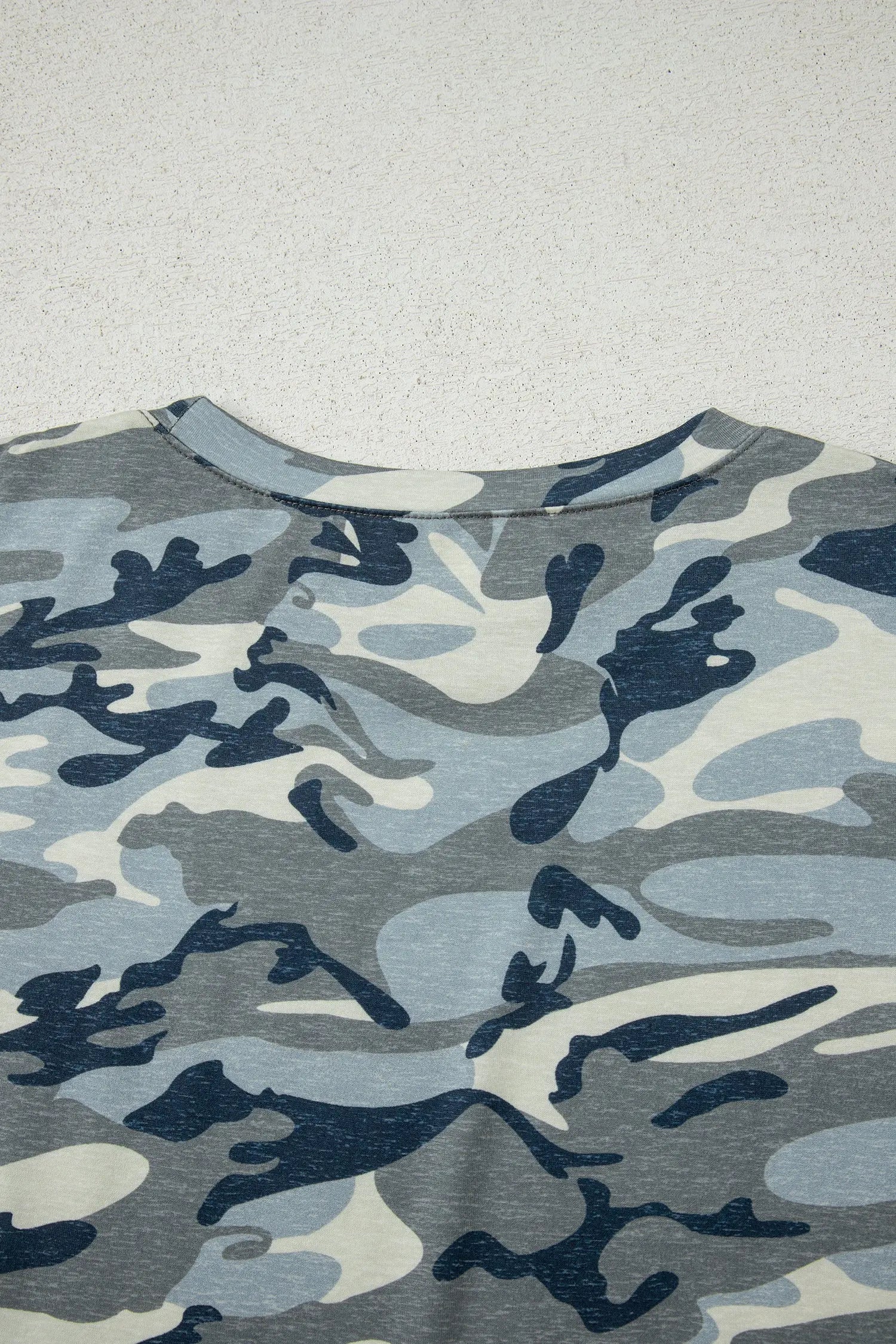 Green Camouflage Print Crew Neck T Shirt Markonline