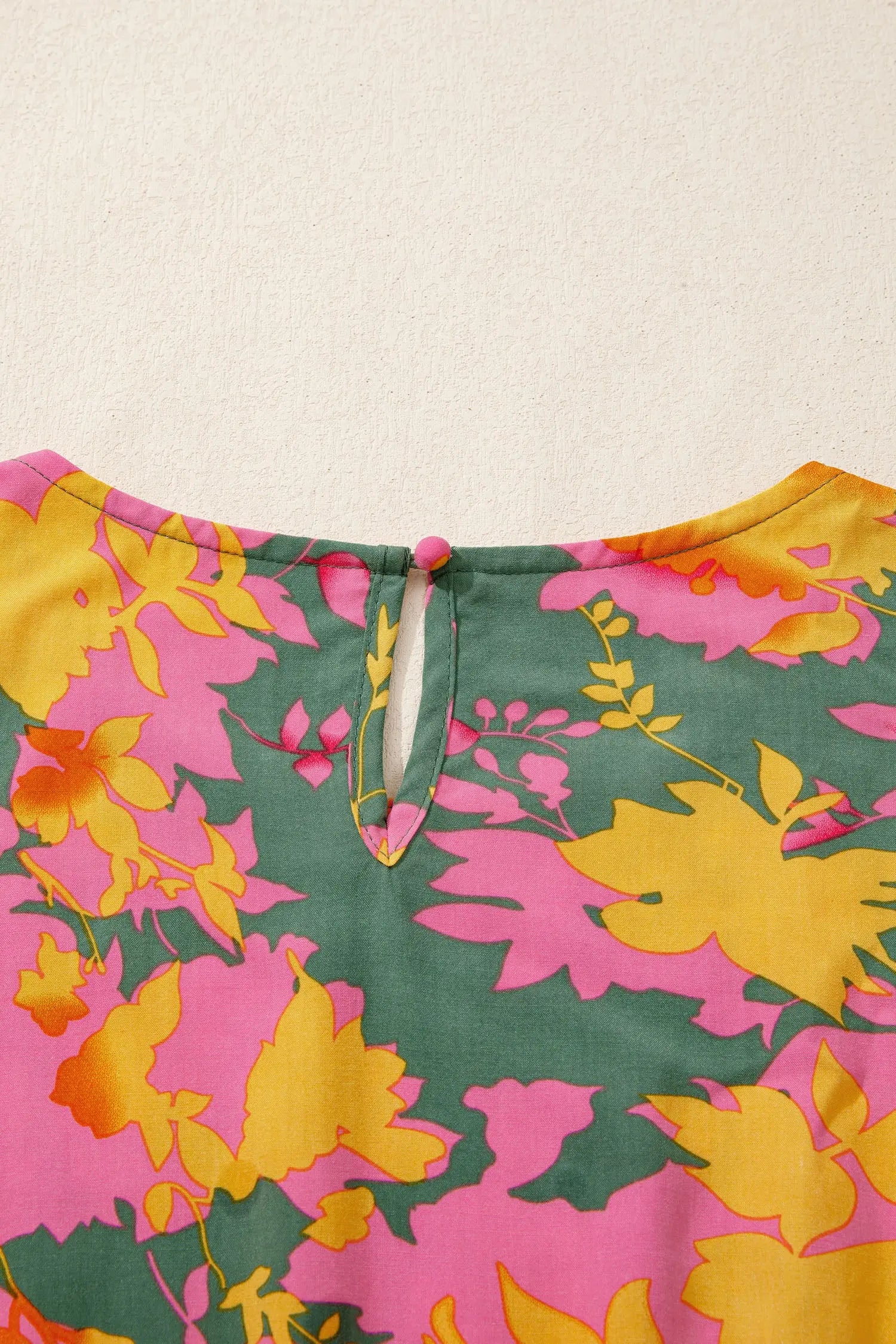 Multicolour Floral Print Long Sleeve Smocked Ruffled Mini Dress Markonline