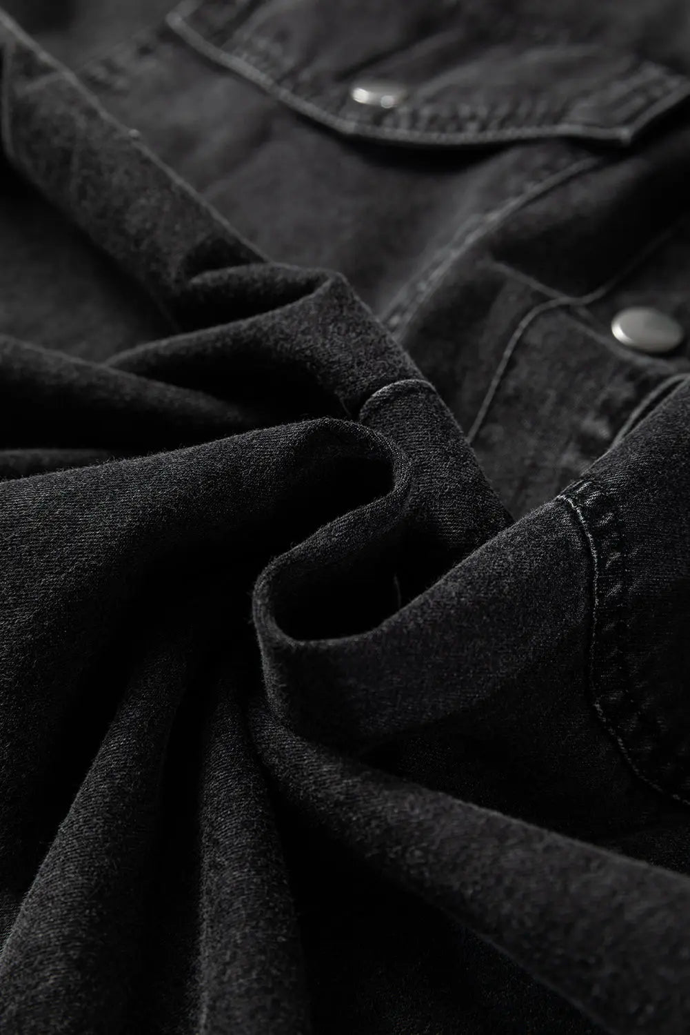 Medium Grey Beau Chest Pocket Raw Hem Denim Loose Shirt Dress Markonline