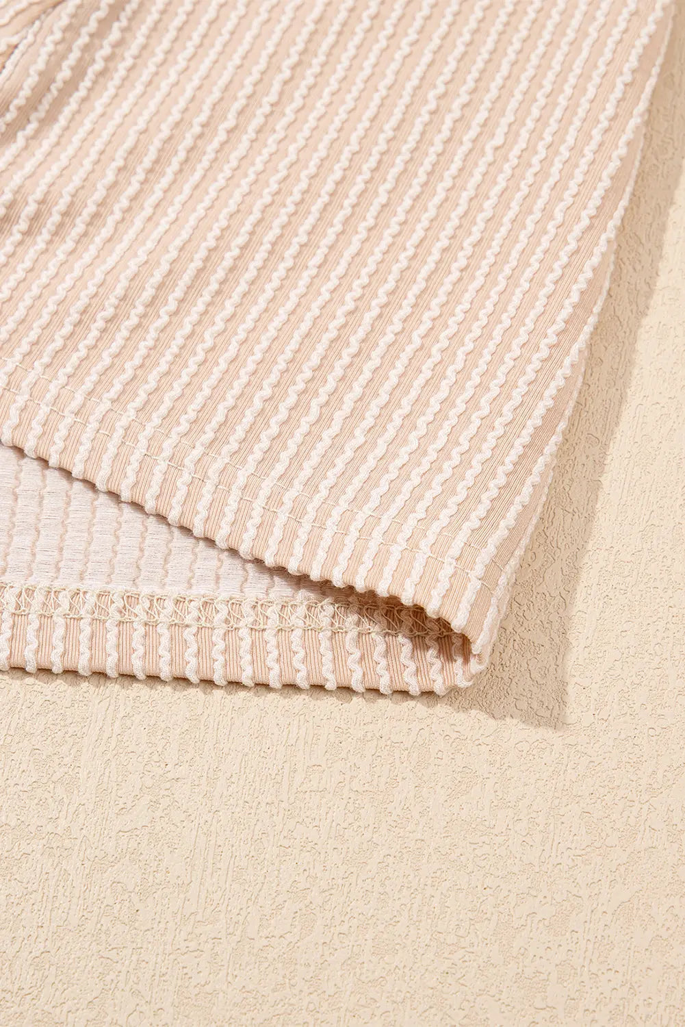 Parchment Corded Knit Crew Neck Puff Sleeve Shift Mini Dress Markonline