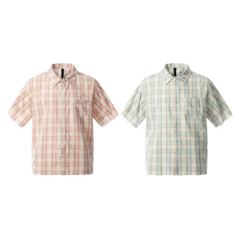 Frayed Hem Shirt Short Sleeve T-Shirt for Men and Women Markonline