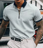 Solid color POLO zipper men's polo shirt T-shirt Markonline