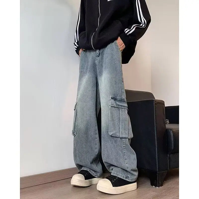 Wide leg workwear jeans for men in autumn Markonline