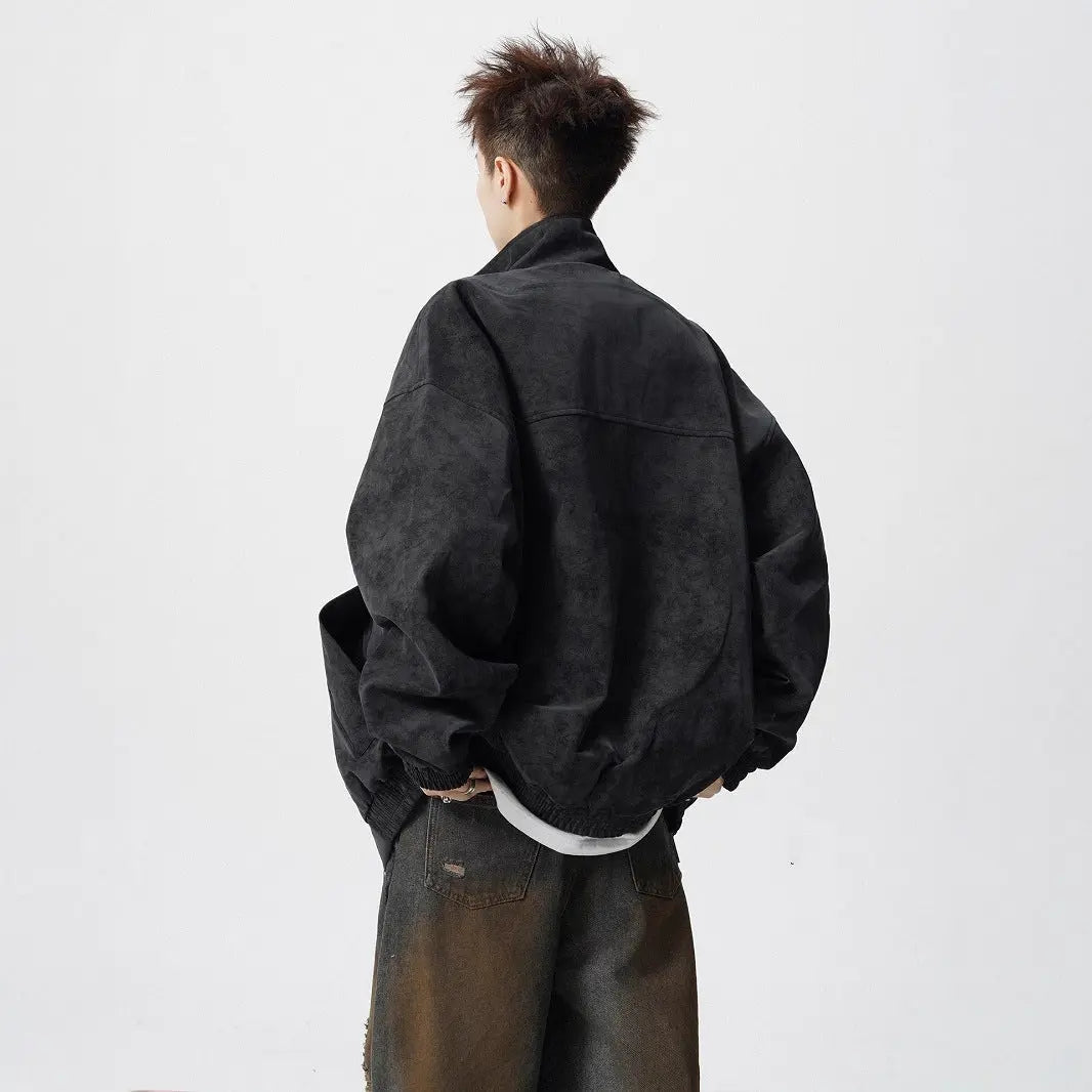 Style Trendy Design Harrington Leather Jacket for Men and Women, High Street Edgy Dyed Biker Leather Coat Markonline