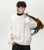 Solid color round neck sweater for men Markonline