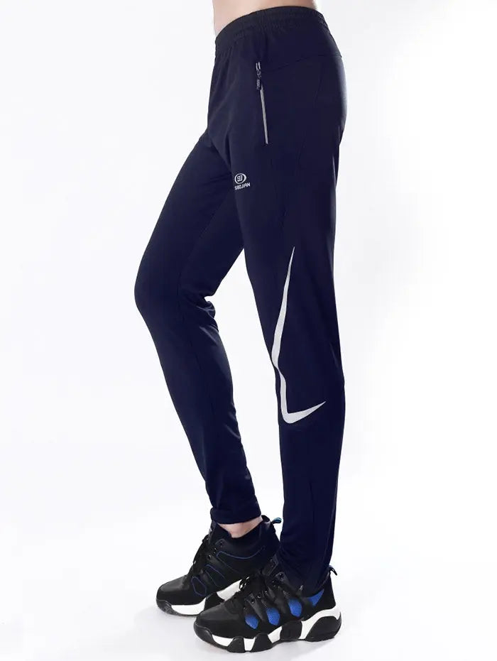 Luminous Icon Stripe Zipper Pocket Activewear Pants Markonline
