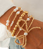 Gold Bow Knot Pearl Beaded Multi Layered Bracelet Set Dear-Lover Dropshipping
