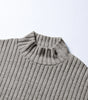 Gray Morn Ribbed High Neck Knitted Pullover Top Markonline