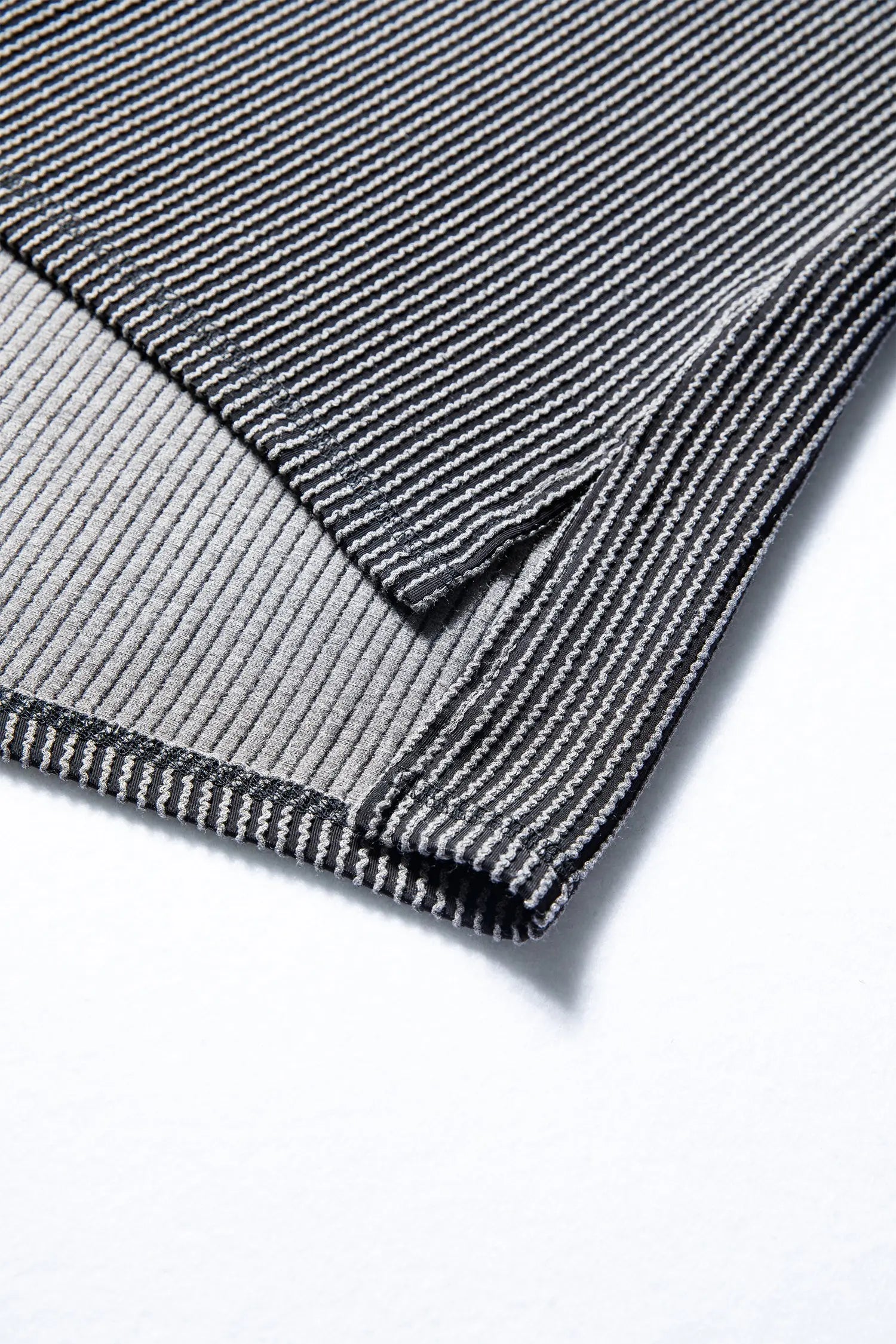 Black Twist Ribbed Exposed Seam Detail Long Sleeve Loose Top Dear-Lover Dropshipping