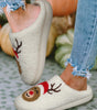 White Christmas Deer Home Indoor Plush Slippers Dear-Lover Dropshipping