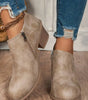 Philippine Gray Tulip Opening Suede Ankle Boots Dear-Lover Dropshipping