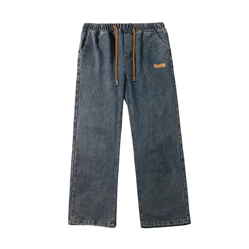 Denim Trousers Men Loose Straight Leg Pants