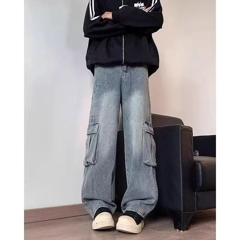 Wide leg workwear jeans for men in autumn Markonline