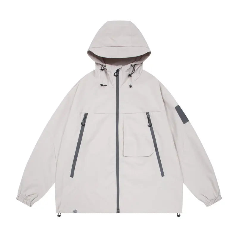 Hooded Waterproof Windproof Jacket Loose Coat