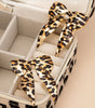 Gold Leopard Print Bow Knot Shape Plated Alloy Earrings Dear-Lover Dropshipping