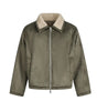 Brown lambhair coat for men Markonline