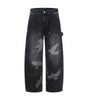 Jeans with Pigeon Pattern for Men and Women, Loose Fit Wide Leg Trousers Markonline