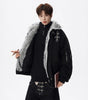 Cross Mountain Eagle Fur-Collar Cotton Coat for Men, Winter Fleece-Lined Thick Warm Cotton Jacket, High-End Style Markonline