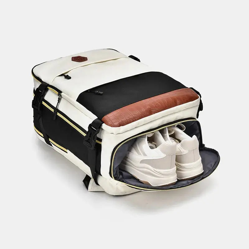 Color Block Multi-Pockets Backpack Bag