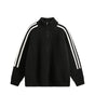 Three stripes with shoulder sleeves and a half high neck sweater for men Markonline