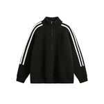 Three stripes with shoulder sleeves and a half high neck sweater for men Markonline