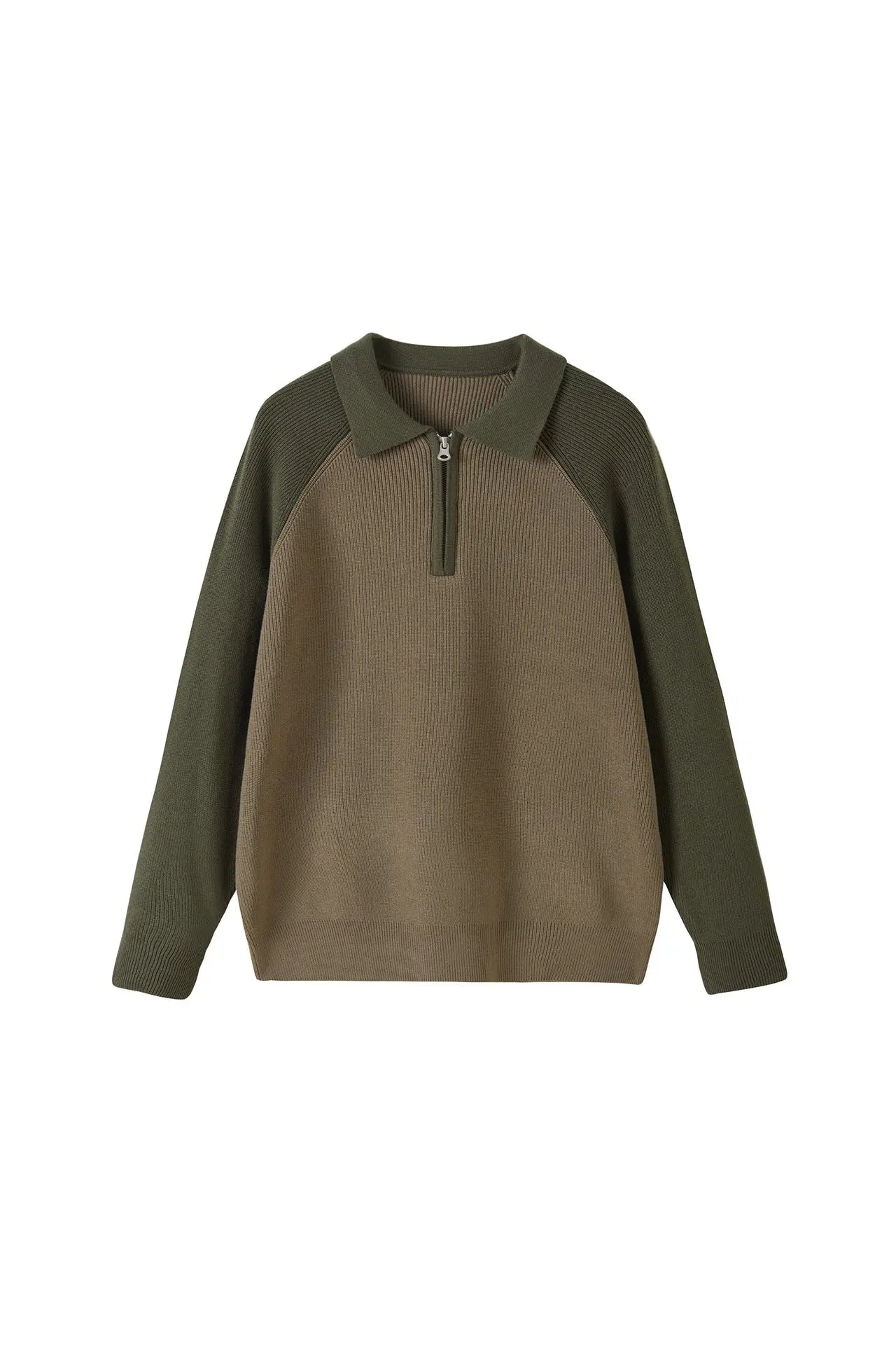 Colorful Half-Zip Pullover Knitwear Men Polo Neck Sweater Markonline