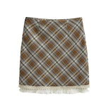 Plaid skirt for women eprolo