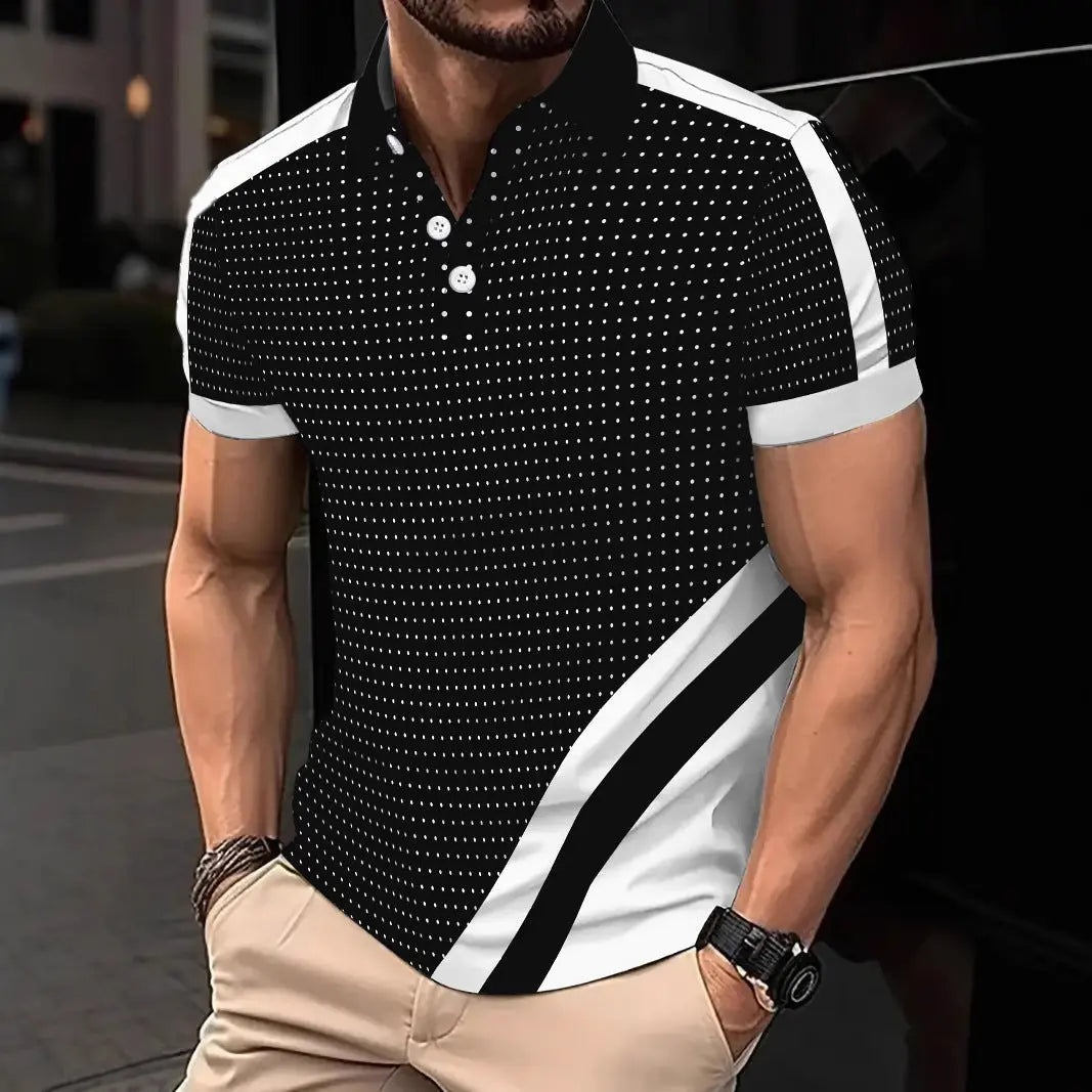 Polo shirt button men's fashionable sports polo shirt Markonline