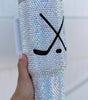 Silvery Hockey Game Day Rhinestone 40 Oz Tumbler with Handle Dear-Lover Dropshipping