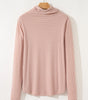 Pale Chestnut Horizontal Twist Ribbed Drawstring Cowl Neck Knit Top Markonline