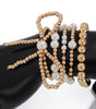 Gold Bow Knot Pearl Beaded Multi Layered Bracelet Set Dear-Lover Dropshipping
