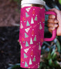 Rose Red Cartoon Christmas Tree Printed Thermos Cup 40oz Dear-Lover Dropshipping