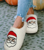 White Christmas Santa Clause Graphic Plush Slippers Dear-Lover Dropshipping